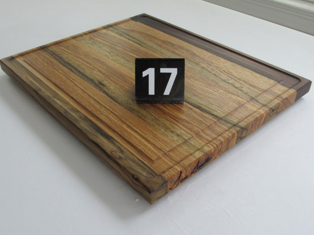 Rosewood, Ash and Black Limba 14.75x12-7/8in